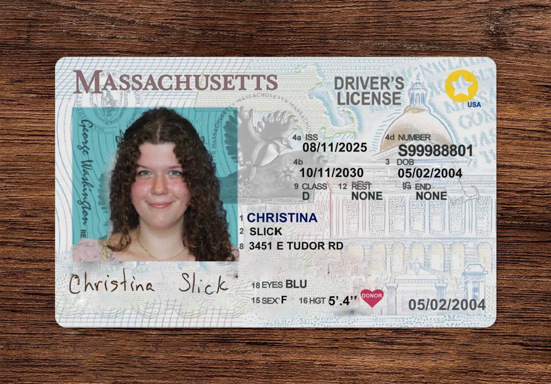 Massachusetts Fake Driver's License